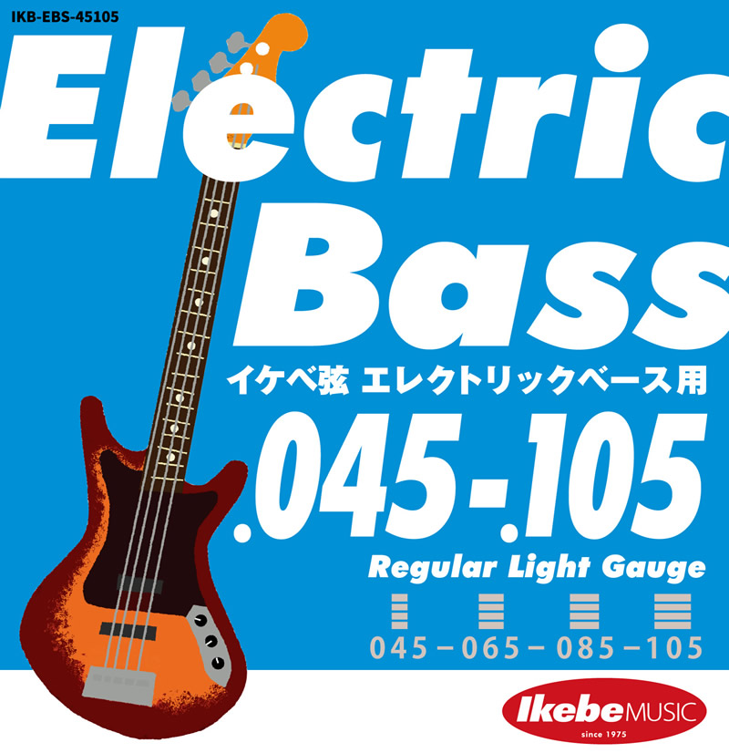 Ikebe Original Electric Bass Strings “イケベ弦 エレキベース用 045-105” [Regular Light Gauge/IKB-EBS-45105]