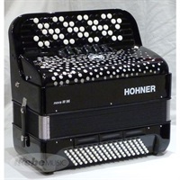 HOHNER ホーナー アコーディオン 入門向け ボタン式 中型 Nova III 96 BLK【クロマチックアコーディオン・カラー：ブラック】