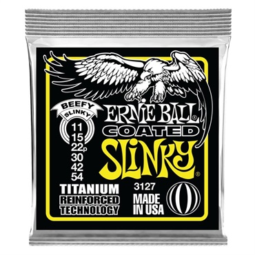 ERNIE BALL Beefy Slinky Titanium RPS Coated  Electric Guitar Strings #3127