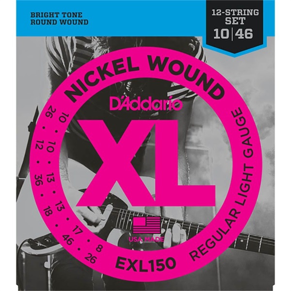 XL Nickel Electric Guitar Strings EXL150 (Super Light， 12-String/10-46)の商品画像