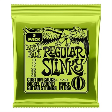 Regular Slinky Nickel Wound Electric Guitar Strings 3 Pack #3221