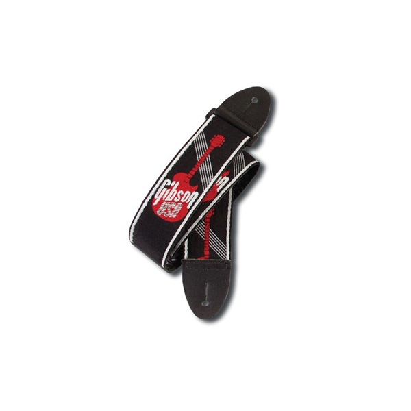 Gibson Gibson Woven Style 2 Strap w/ Gibson Logo - Red [ASGG-600]