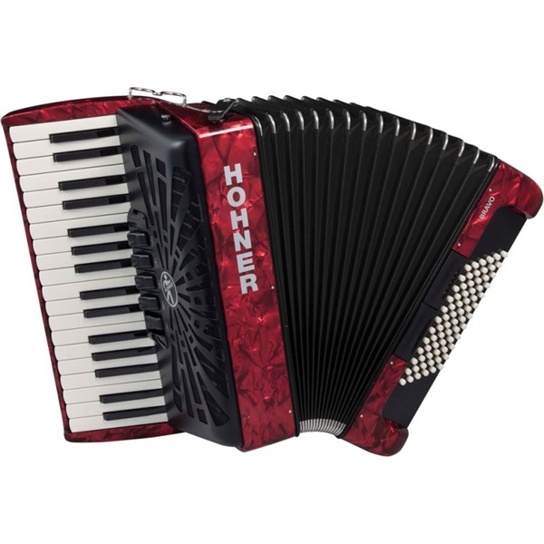 Hohner HOHNER ホーナー アコーディオン 入門向け ピアノ式 34鍵盤 中型 Bravo III 72 RED【カラー：レッド】