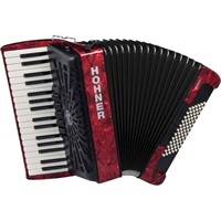 HOHNER ホーナー アコーディオン 入門向け ピアノ式 34鍵盤 中型 Bravo III 72 RED【カラー：レッド】
