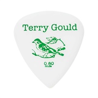 Terry Gould GUITAR PICK (WHITE/ティアドロップ) [0.80mm] ×10枚セット