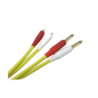 COLOR TWIN CABLE 2RP-1M (RCA-PHONE 1ペア) 1.0ｍ (yellow)