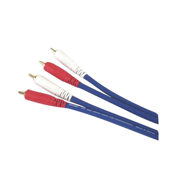 EXFORM COLOR TWIN CABLE 2RR-3.0M (RCA-RCA 1ペア) 3.0m (BLUE)