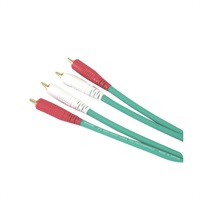 COLOR TWIN CABLE 2RR-3.0M (RCA-RCA 1ペア) 3.0m (GREEN)