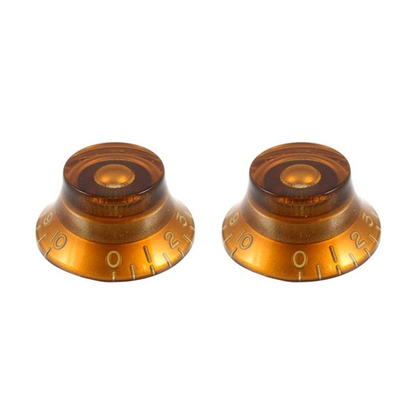 ALLPARTS Vintage-style Bell Knobs (Amber) (2個セット) [PK-0140-022]