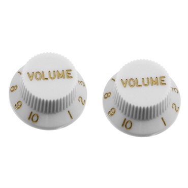 ALLPARTS SC KNOB VOL INCH WH (2)
