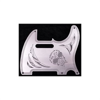Custom Engraved Aluminium Pickguard TL用 Skull Plain