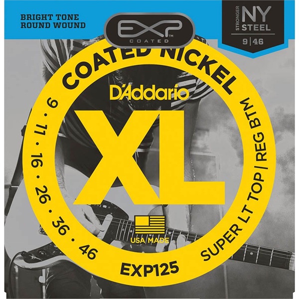 D’Addario EXP with NY STEEL Coated Nickel Round Wound [EXP125/09-46]