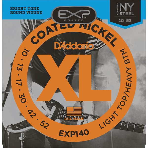 D’Addario EXP with NY STEEL Coated Nickel Round Wound [EXP140/10-52]
