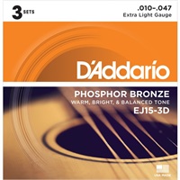 EJ15-3D [Phosphor Bronze Extra Light Multi-Packs]