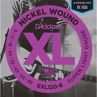 XL Nickel Electric Guitar Strings EXL120-8 (Super Light 8-String/9-65)