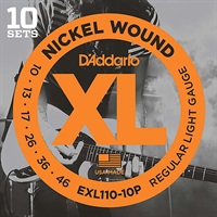 XL Nickel Multi-Packs Electric Guitar Strings EXL110-10P [10 Set Pack]