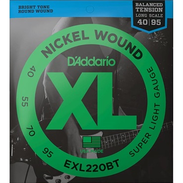 EXL220BT Balanced Tension Nickel Wound Electric Bass Strings (Super Light)