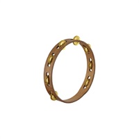 TA1V-WB [Vintage Wood Tambourines， Hammered Brass jingles 1 row]