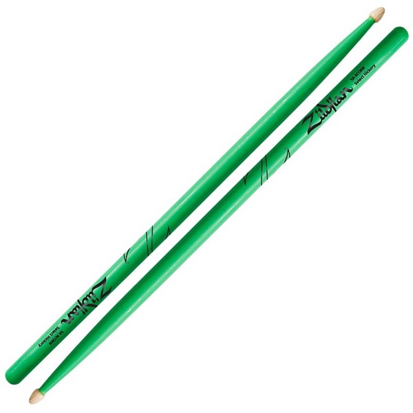 Zildjian 5A Acorn Neon Green [LAZLZ5AACDGG]