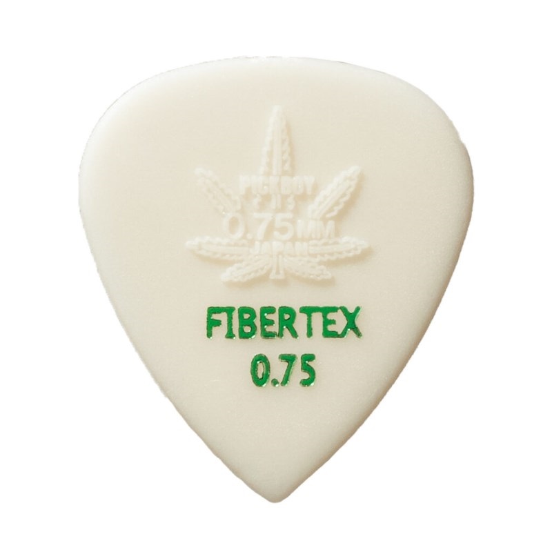 PICK BOY FIBERTEX GP-FT/075 [0.75mm] PICK (WHT w/GREEN LOGO) ×10枚セット