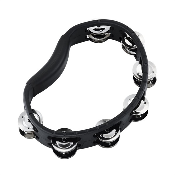 MEINL HEADLINER SERIES Hand Held ABS TAMBOURIN - Black / Double Row Jingle [HTMT1BK]