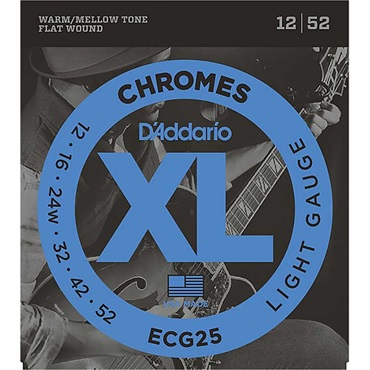 D’Addario 【期間限定セール】 XL Chromes Flat Wound ECG25 (Light/12-52)