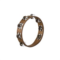 TA2WB [Traditional Wood Tambourines， Stainless Steel Jingles 2 row]