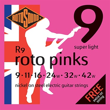 ROTO SOUND 【クリスマスセール】 Electric Guitar Strings R9 Roto Pinks - Super Light