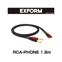 STUDIO TWIN CABLE 2RP-1.8M-BLK (RCA-PHONE 1ペア) 1.8m