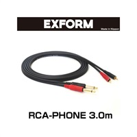 STUDIO TWIN CABLE 2RP-3M-BLK (RCA-PHONE 1ペア) 3.0m