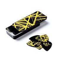 【創業50周年大決算SALE】 EDDIE VAN HALEN GUITAR PICK & TINS (EVHPT04 Black With Yellow Stripe)