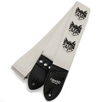 ニャン・ ニャン・ ニャン・シロ [Cat Guitar Strap All White]