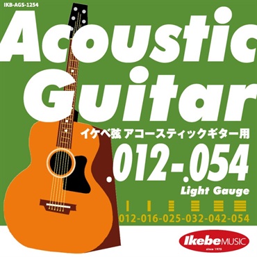 Acoustic Guitar Strings イケベ弦 アコースティックギター用 012-054 [Light Gauge/IKB-AGS-1254]