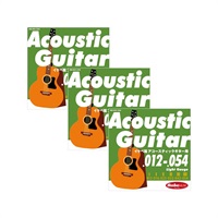 Acoustic Guitar Strings イケベ弦 アコースティックギター用 012-054 [Light Gauge/IKB-AGS-1254] ×3セット