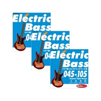 【4月中旬以降入荷予定、ご予約受付中】 Electric Bass Strings イケベ弦 エレキベース用 045-105 [Regular Light Gauge/IKB-EBS-45105] ×3セット