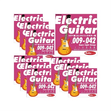Electric Guitar Strings イケベ弦 エレキギター用 009-042 [Super Light Gauge/IKB-EGS-0942] ×10セット