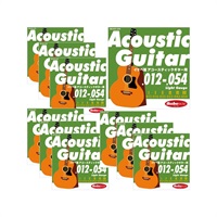 Acoustic Guitar Strings イケベ弦 アコースティックギター用 012-054 [Light Gauge/IKB-AGS-1254] ×10セット