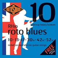 Electric Guitar Strings RH10 Roto Blues - Light top heavy bottom