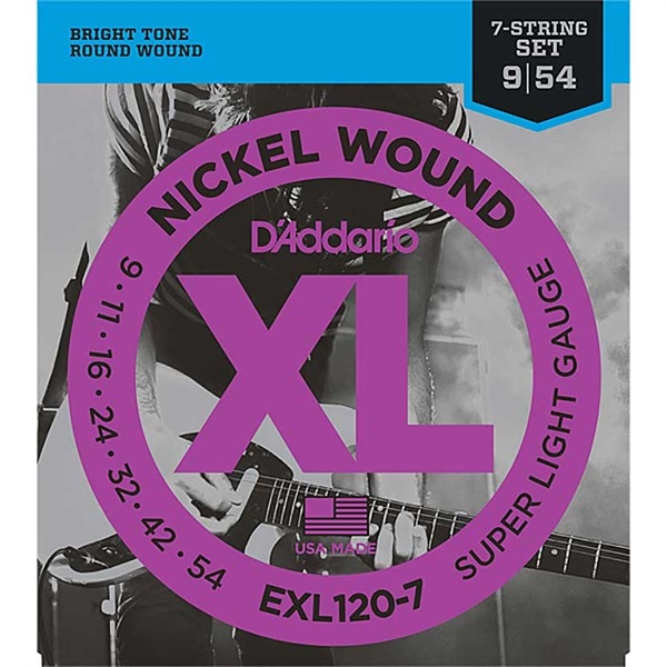 XL Nickel Electric Guitar Strings EXL120-7 (Super Light 7-string/09-54)の商品画像