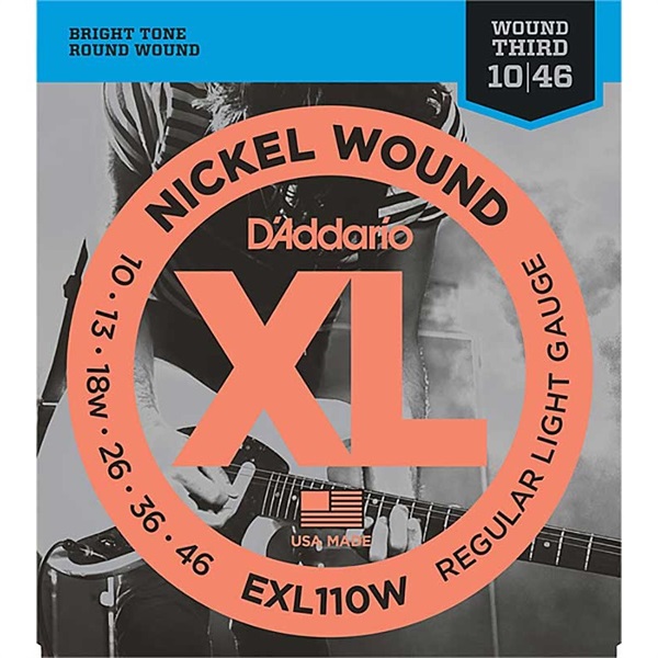 XL Nickel Electric Guitar Strings  EXL110W (Regular Light， Wound 3rd/10-46)の商品画像