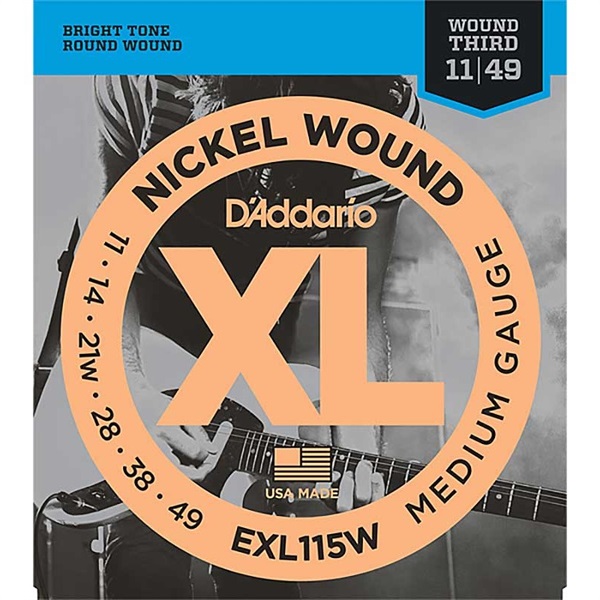 XL Nickel Electric Guitar Strings EXL115W (Blues， Jazz Rock， Wound 3rd/11-49)の商品画像