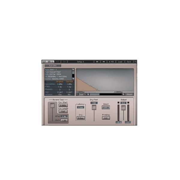 WAVES IR-L Convolution Reverb  (オンライン納品)(2時間以内に納品)