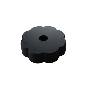 stokyo Plastic 45RPM Flower-Power Adapters Black (1袋2個入り) (ドーナツ盤 EPアダプター)