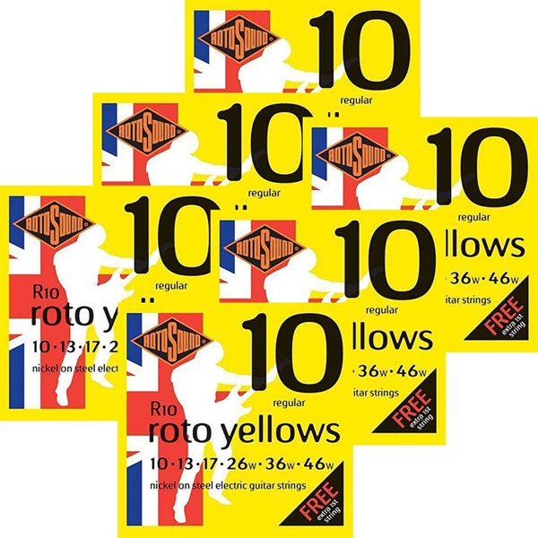 ROTO SOUND Electric Guitar Strings R10 Roto Yellows - Regular ×6セット |イケベ楽器店