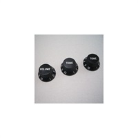 Selected Parts / Strat 1V2T knob set Black [818]