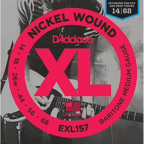 D'Addario XL Nickel Electric Guitar Strings EXL157 (Baritone