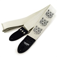 トラ・トラ・トラ・シロ [Tiger Guitar Strap All White]