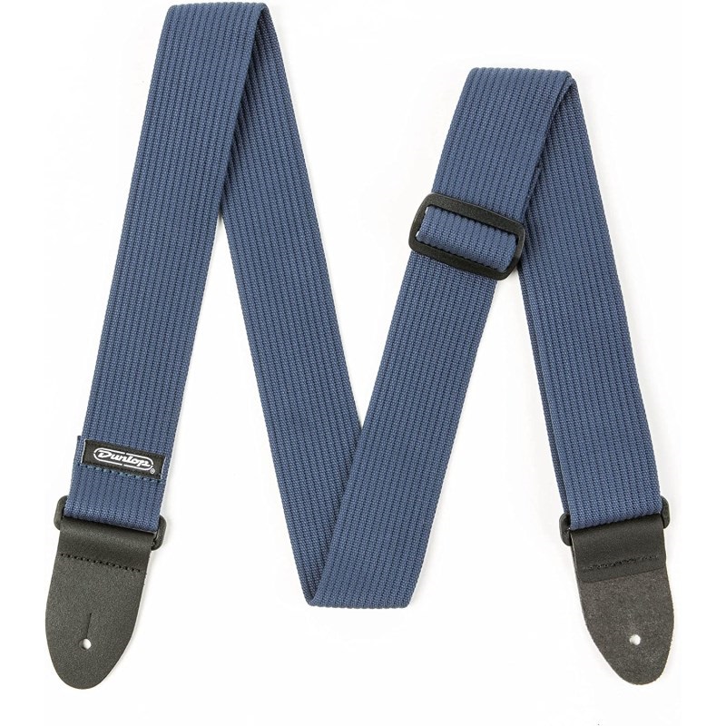 Dunlop (Jim Dunlop) Ribbed Cotton Strap Navy Blue (D27-01NV)