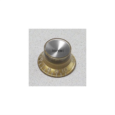 Selected Parts / Metric Reflector Knob Volume Gold (Silver Top) [8857]
