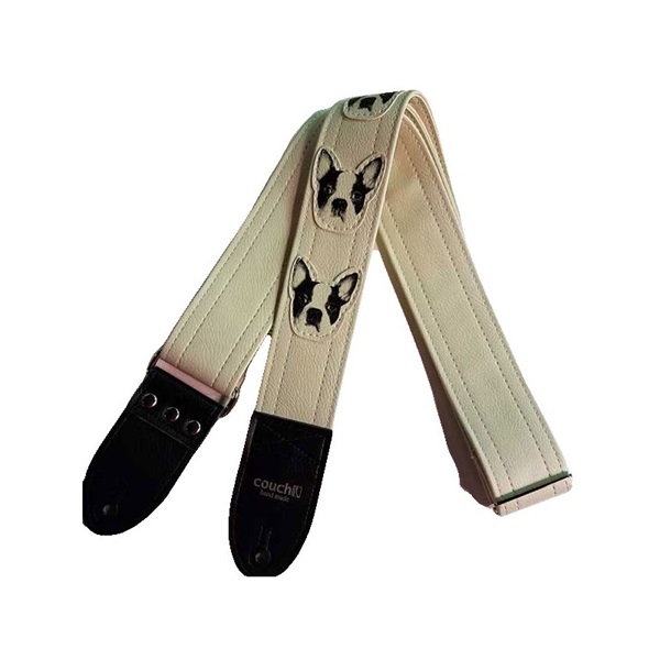 Couch Guitar Strap ワン・ワン・ワン・シロ [Dog Guitar Strap All